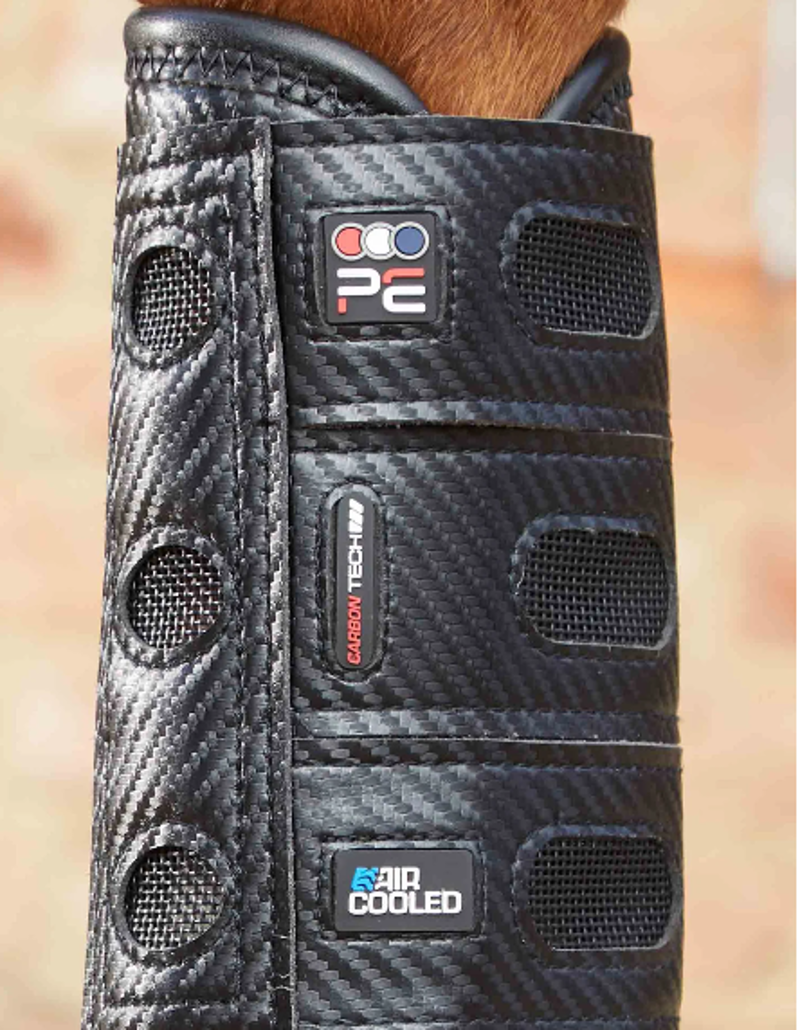 Premier Equine Carbon Tech Air Cooled Eventing Boot - Front - Black-2